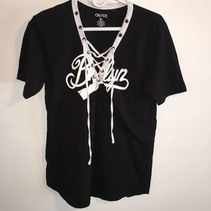 Lace up shirt